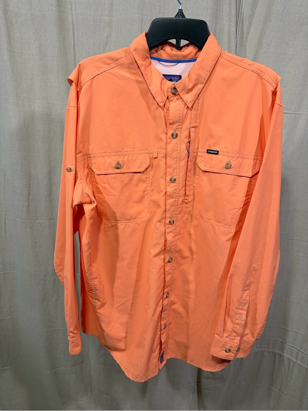 Patagonia Orange Button-down Shirt.